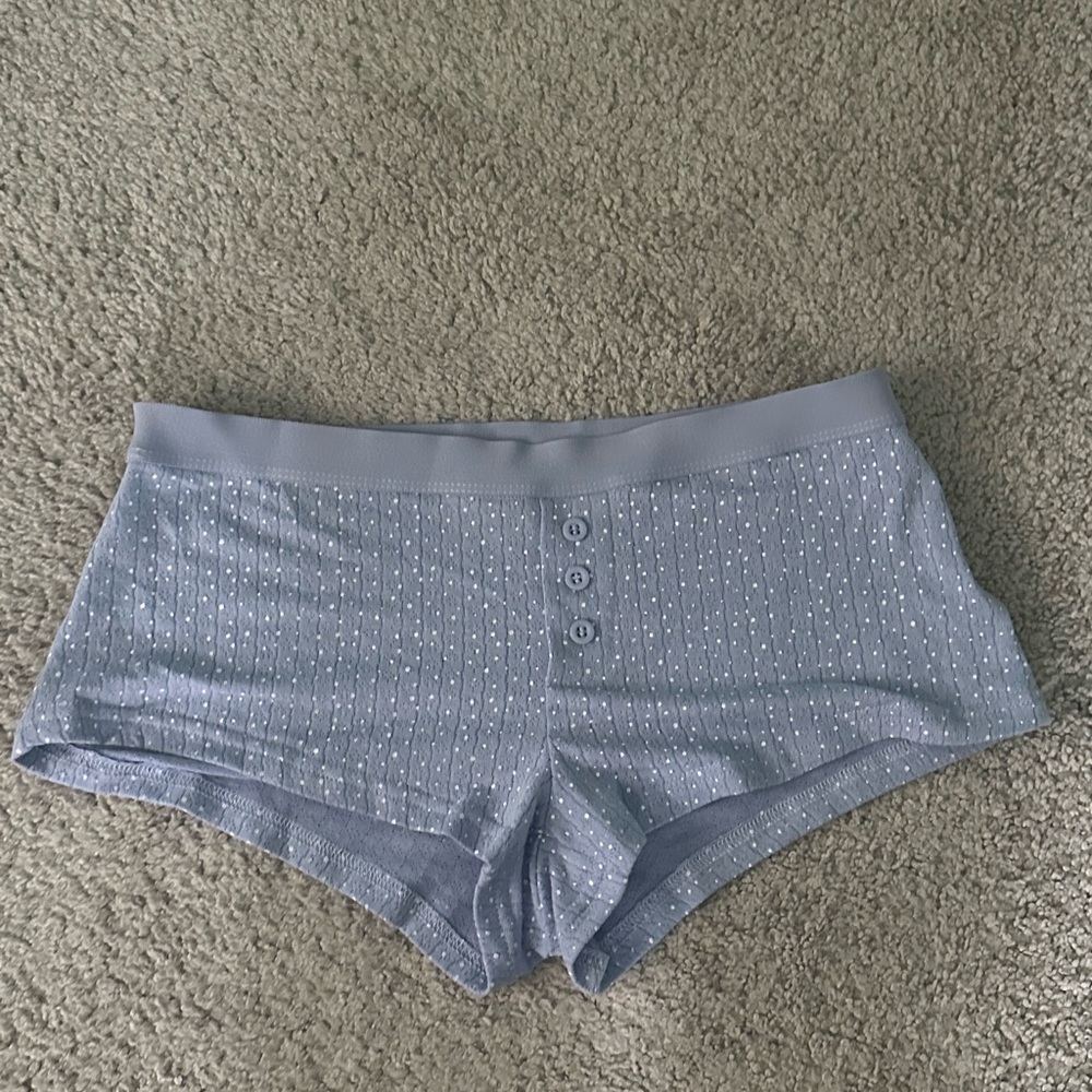 Women's Blue Polka Dot Sleep Shorts